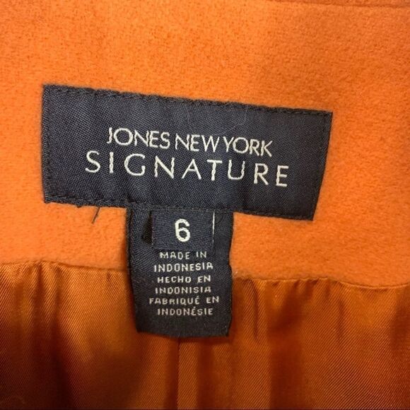 Jones New York Signature orange wool blend size 6 - Picture 3 of 12
